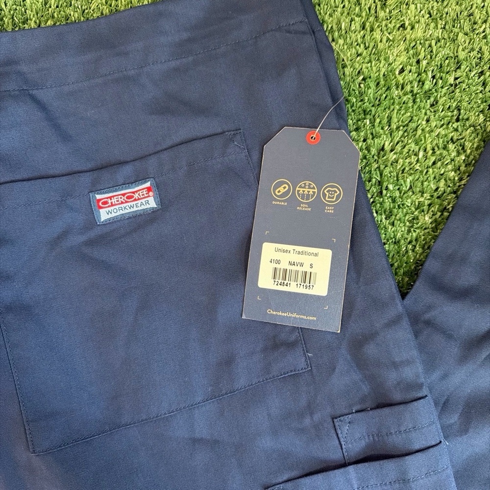 NWT‎ Cherokee Authentic Workwear Style 4100 NAVW Unisex Scrub Pants Small - Picture 3 of 4